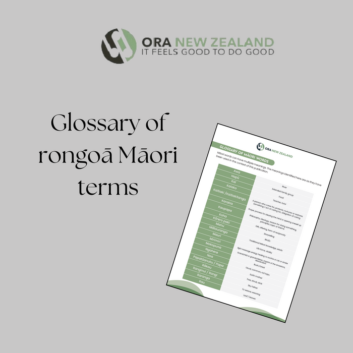 Glossary rongoā Māori Terms